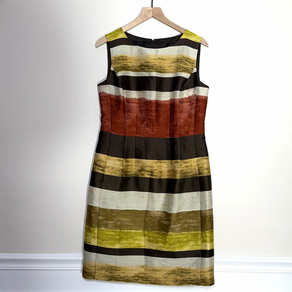 Lafayette 148 Sleeveless Stripped Dress Size 10